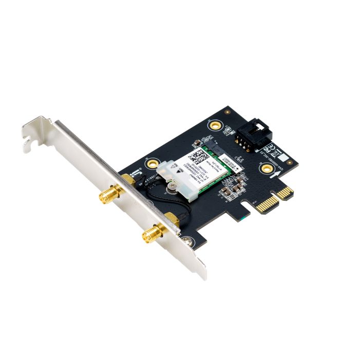 Asus (PCE-AX1800) AX1800 Wireless Dual Band PCI Express Wi-Fi 6 Adapter, Bluetooth 5.2,  WPA3, OFDMA & MU-MIMO