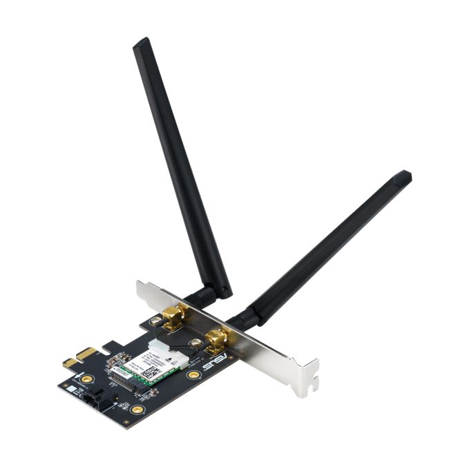 Asus (PCE-AX1800) AX1800 Wireless Dual Band PCI Express Wi-Fi 6 Adapter, Bluetooth 5.2,  WPA3, OFDMA & MU-MIMO
